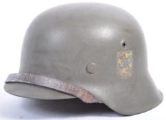 WWII SECOND WORLD WAR GERMAN M42 SINGLE DECAL HELMET