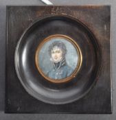 CHARMING 19TH CENTURY PORTRAIT MINIATURE OF A CAVALRY OFFICER