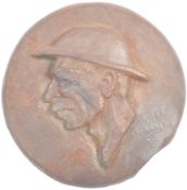 UNUSUAL WWI FIRST WORLD WAR CAST IRON WALL PLAQUE