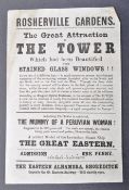 VICTORIAN EPHEMERA COLLECTION - ROSHERVILLE GARDENS FLYER