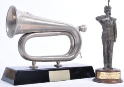 SOMERSET LIGHT INFANTRY PRESENTATION BUGLE & FIGURE