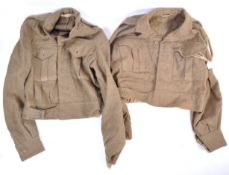TWO 1940'S PATTERN BRITISH ARMY DRESS TUNICS