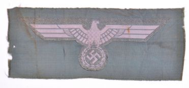 ORIGINAL WWII SECOND WORLD WAR NAZI BEVO CLOTH EAGLE