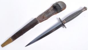 WWII FAIRBAIRN SYKES THIRD PATTERN COMMANDO DAGGER & SCABBARD