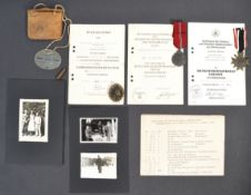 ORIGINAL WWII GERMAN THIRD REICH NAZI MEDAL GROUP & PROVENANCE