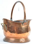 LARGE ANTIQUE OFFICERS COAL SCUTTLE BUCKET