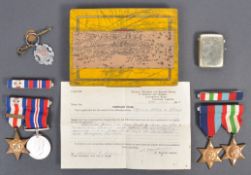 WWII MEDAL GROUP AWARDED TO ONE HAROLD LEWIS