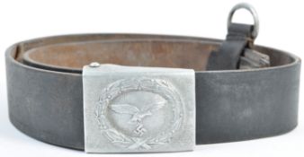 WWII SECOND WORLD WAR NAZI GERMAN LEATHER BELT AND BUCKLE