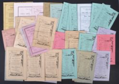 VICTORIAN EPHEMERA COLLECTION - THE OWL CLUB PROGRAMMES