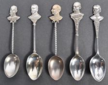 RARE SET OF FIVE BOER WAR SILVER SPOONS