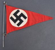 ORIGINAL WWII SECOND WORLD WAR NAZI PARTY CAR PENNANT ON BAR