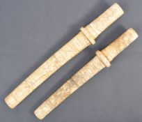 PAIR OF 19TH CENTURY ANTIQUE JAPANESE TANTO KNIFE / DAGGERS