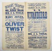 VICTORIAN EPHEMERA COLLECTION - INCREDIBLY RARE OLIVER TWIST POSTER