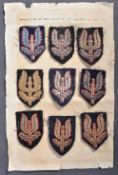RARE COLLECTION OF WWII SAS CLOTH BERET PATCHES