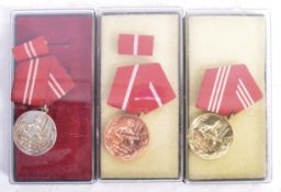 SET OF POST-WWII GERMAN BORDER GUARD MEDALS