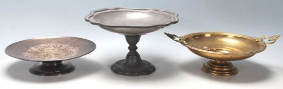 A collection of three tazza dishes, comprising of