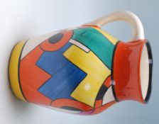 A Wedgwood Bizarre by Clarice Cliff Blue 'W' jug b