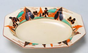 An early 20th Century Clarice Cliff dish of octago