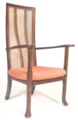 An Art Deco 1930's mahogany high backed bergere fi