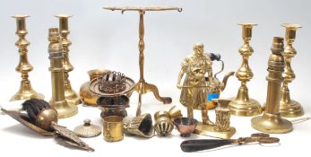 A collection of 20th Century brassware to include