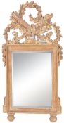 19TH CENTURY ITALIAN GILT WOOD WALL MIRROR WITH QU