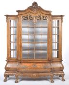 19TH CENTURY DUTCH WALNUT BREAKFRONT VITRINE CABIN