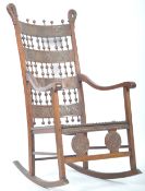 EARLY 20TH CENTURY ANTIQUE MAHOGANY AND LEATHER RO