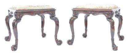 PAIR OF MID 19TH CENTURY SIMULATED ROSEWOOD FOOT S