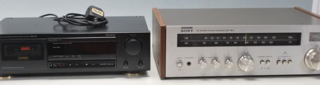 Two vintage 20th century Hi-Fi equipment to include a Denon DRM-540 stereo cassette tape deck