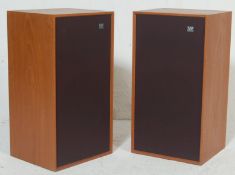 A pair of 1970's / 20th century teak wood cased Wharfedale Glendale 3XP made in england by Rank HI