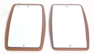 VINTAGE RETRO TEAKWOOD FRAMED WALL MIRRORS