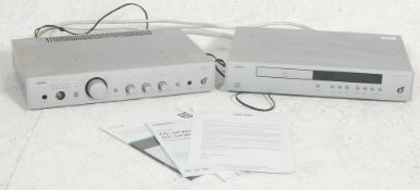 A 20th century Arcam  stacking hi-fi system in silver colourway to include a compact disc system, an