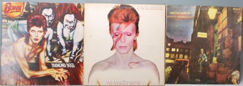 DAVID BOWIE - COLLECTION OF THREE VINYL RECORD LPS
