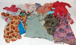 A collection of retro vintage 1960s / 1970s cocktail / evening dresses of various styles and