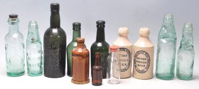 A collection of early 20th Century drinking vessels of various shapes and sizes to include stoneware
