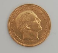 Serbian / Yugoslavian 20 Dinara Gold Coin Dated 18