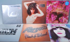 A collection of six vinyl LP long play records comprising of Sacred Heart by Shakespeare's Sister,