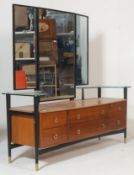 A good mid century Danish inspired teak wood dressing table - chest of drawers in the manner of