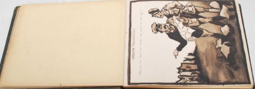 A charming Album c1919 to 1930s with several well executed watercolours / pen & ink drawings inc