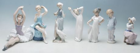 Lladro / Nao - A collection of five late 20th Century Lladro / Nao / Mediflor figurines to include a
