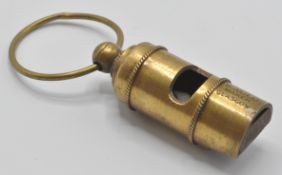 A reproduction White Star Line officers whistle stamped for 'RMS Titanic' by Auld of Glasgow.