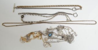 A good collection of silver 925 a jewellery to include necklaces, pendent necklace, Albert chain,
