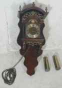 A DUTCH MOONFACED WALL CLOCK