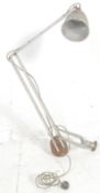 A vintage retro 20th Century industrial anglepoise lamp shade having a domed shade and posable arm