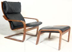 A RETRO VINTAGE IKEA BENDWOOD ARMCHAIR