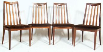 A SET OF FOUR VINTAGE TEAKWOOD G-PLAN DINING CHAIRS