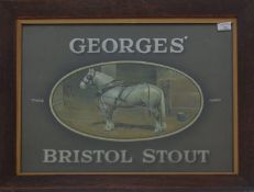 Georges Bristol Stout -  A vintage original advertising / point of sale poster having a green