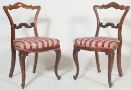 ANTIQUE VICTORIAN WALNUT DINING CHAIRS
