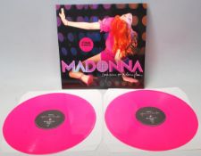 A vinyl long play LP record by Madonna - Confessions on a dance floor. Limited Edition Pink Vinyl.
