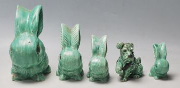 A COLLECTION OF FIVE SYLVAC ANIMAL CERAMIC FIGURINES